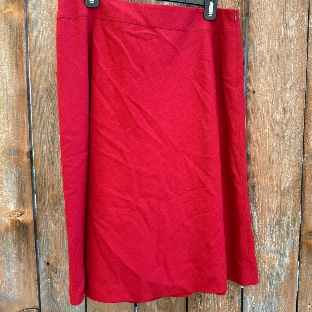 TALBOTS Women’s Red Wool Lined A line Pencil Skirt Size 14